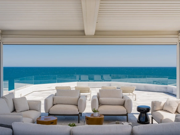 Luxury beachfront penthouse duplex in Playa Esmeralda, Marbella with panoramic Mediterranean views