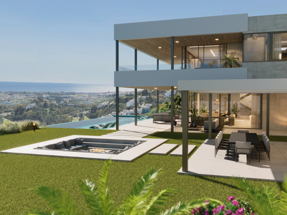 Modern Panoramic Sea View Villa Under Construction in El Madroñal